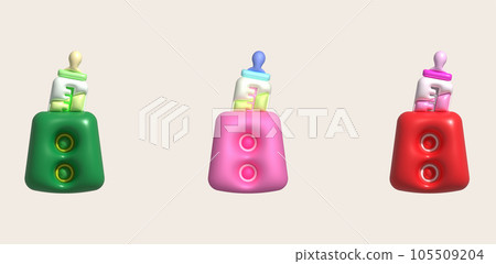 d icon. Baby bottle warmer. for newborns to clean 105509204