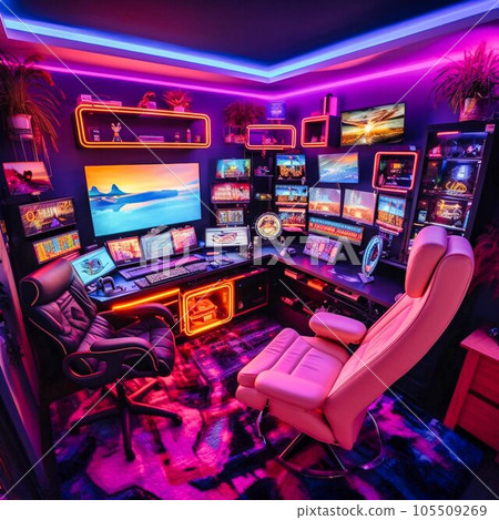 the gaming room gamers dream, Generative AI 105509269