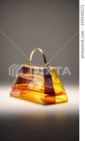 A colorful purse in a rectangular shape is in fron, Generative AI 105509272