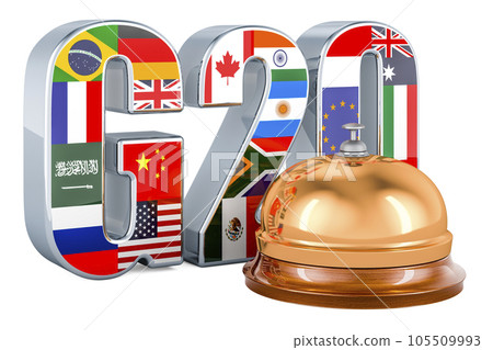 G20 with reception bell, 3D rendering G20 with reception bell, 3D rendering 105509993