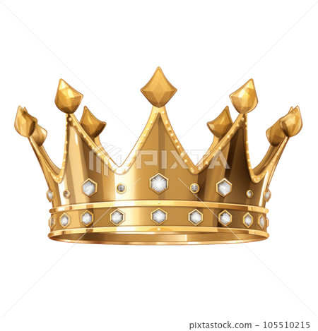 Golden crown isolated 105510215