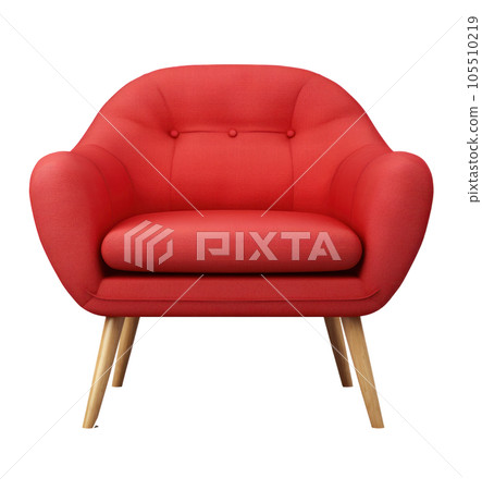 Modern red chair isolated Modern red chair isolated 105510219