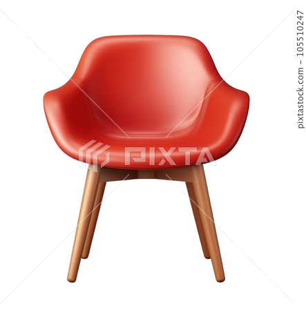 Modern red chair isolated Modern red chair isolated 105510247