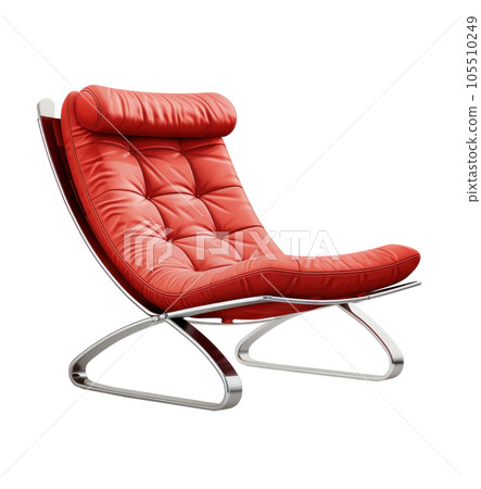 Modern red chair isolated Modern red chair isolated 105510249