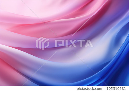 Abstract blue and pink wavy background, soft lines Generative AI 105510681