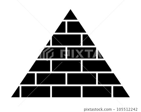 Pyramid silhouette 105512242