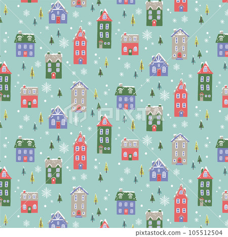 冬季城市景觀圖案圖 105512504