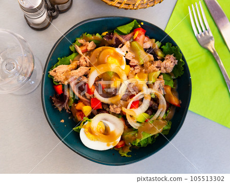 Portion of nicoise salad Portion of nicoise salad 105513302