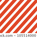 OLGA (1979) "diagonal stripes" textile seamless pattern. Late 1970s fashion style, fabric print (vivid red and white stripes). 105514000