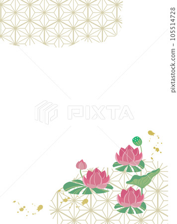 日式蓮花葉葬禮背景 105514728