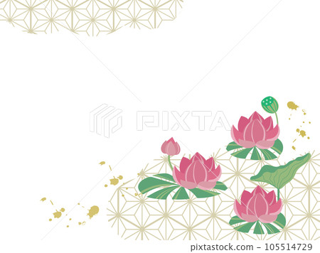 日式蓮花葉葬禮背景 105514729