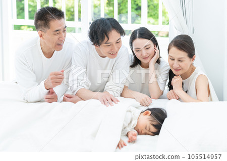 Happy Three Generation Family 105514957
