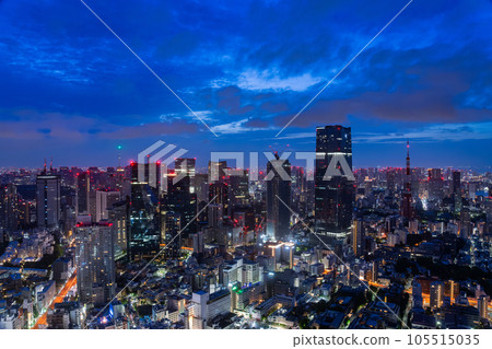 《東京》午夜、黎明前的東京城市風光 105515035