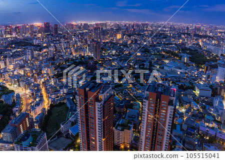 "Tokyo" Tokyo city scenery at midnight, before dawn "Tokyo" Tokyo city scenery at midnight, before dawn 105515041