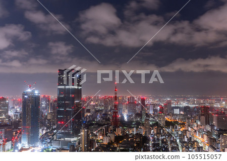 《東京》午夜時分的東京都市風景 《東京》午夜時分的東京都市風景 105515057
