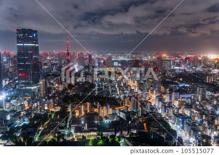 "Tokyo" Tokyo city scenery at midnight 105515077