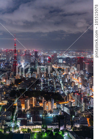 《東京》午夜時分的東京都市風景 105515078