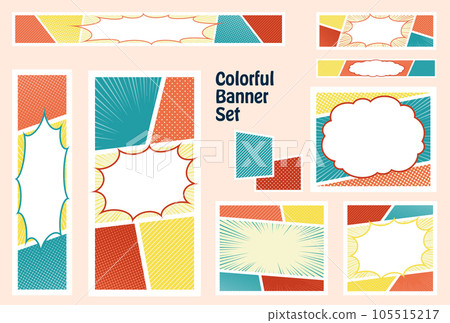 Banner set_cartoon_colorful Banner set_cartoon_colorful 105515217