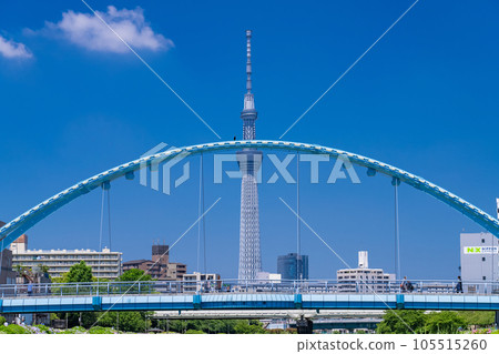 《Tokyo》Sky Tree, Fureai Bridge, Former Nakagawa Waterside Park 105515260