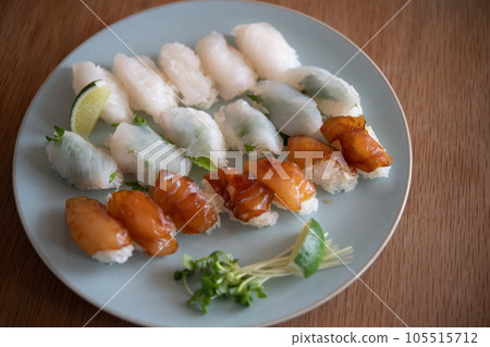 flounder sushi flounder sushi 105515712
