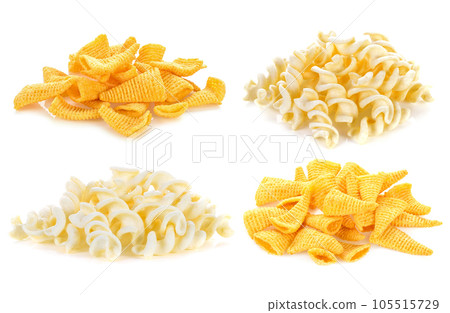Crunchy snacks on a white background 105515729