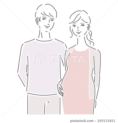 A couple looking forward to giving birth A couple looking forward to giving birth 105515851