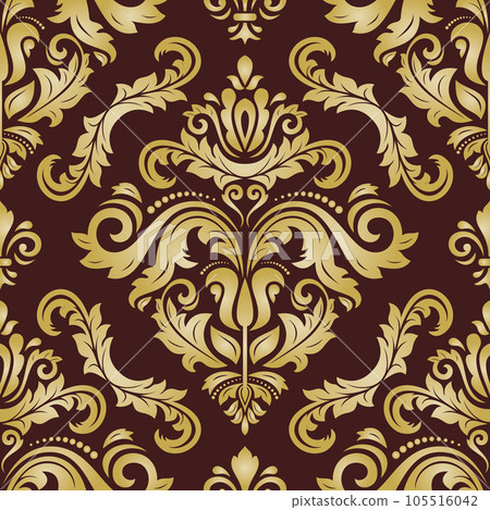 Orient Damask Seamless Background With Arabesques Orient Damask Seamless Background With Arabesques 105516042