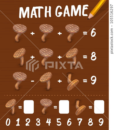 Rusty bent nails, math game worksheet or kids mathematics quiz, vector puzzle. Nails in math game for addition and subtraction counting, mathematics equations for numbers calculation skills Rusty bent nails, math game worksheet or kids mathematics quiz, vector puzzle. Nails in math game for addition and subtraction counting, mathematics equations for numbers calculation skills 105516297