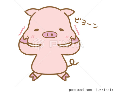 比約恩和一頭豬拉臉頰 105518213