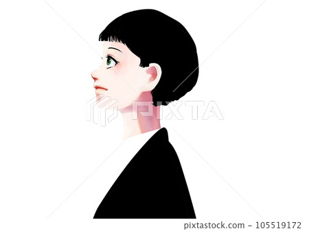 Simple illustration of a woman who is looking for a job 3 Simple illustration of a woman who is looking for a job 3 105519172