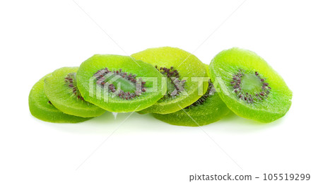 Dried kiwi isolated on white background 105519299