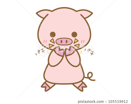 Clap and clapping pig - Stock Illustration [105519912] - PIXTA