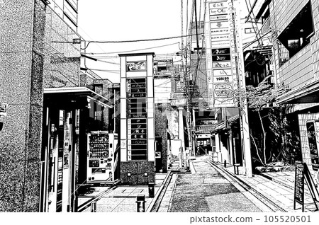 [Kyoto Black and White] A different space where the scent of the night lingers in the bar district during the day 105520501