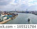 Industrial area and residential area seen from Shinkizugawa Bridge 105521784