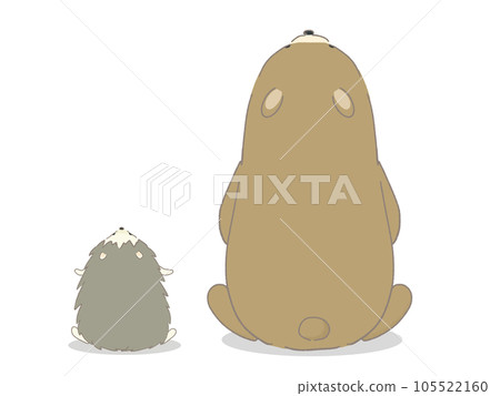 熊和刺猬看月亮的插圖 熊和刺猬看月亮的插圖 105522160