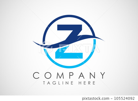 Initial alphabet with swoosh or ocean wave logo design. Graphic alphabet symbol for corporate business identity Initial alphabet with swoosh or ocean wave logo design. Graphic alphabet symbol for corporate business identity 105524092
