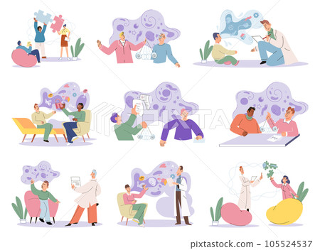 Counselling assistance of a psychologist. Patients problem. Psychologist has an individual meeting with her patient. Psychotherapists, psychologists work with mental health of clients, patients Counselling assistance of a psychologist. Patients problem. Psychologist has an individual meeting with her patient. Psychotherapists, psychologists work with mental health of clients, patients 105524537