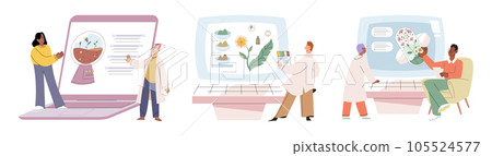 Homeopathy and herbal remedies set. Medical research laboratory diagnostics. Homeopathic treatment and phytotherapy. Traditional herb recipes of alternative medicine. Medicine pharmacy. Herbal pills Homeopathy and herbal remedies set. Medical research laboratory diagnostics. Homeopathic treatment and phytotherapy. Traditional herb recipes of alternative medicine. Medicine pharmacy. Herbal pills 105524577