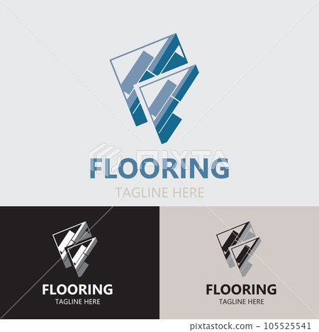 Flooring Logo design, custom Layer company Vector elegant parquet Illustration Flooring Logo design, custom Layer company Vector elegant parquet Illustration 105525541