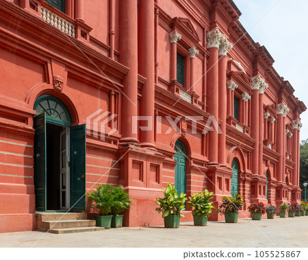 Colonial red buildings in Bangalore - the public art gallery 105525867