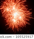 Fireworks over a dark sky Fireworks over a dark sky 105525917