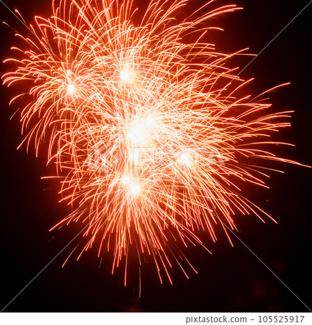 Fireworks over a dark sky Fireworks over a dark sky 105525917