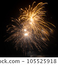 Fireworks over a dark sky Fireworks over a dark sky 105525918