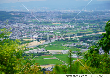 從萬虎山展望台看到的京都和枚方的方向 105526559
