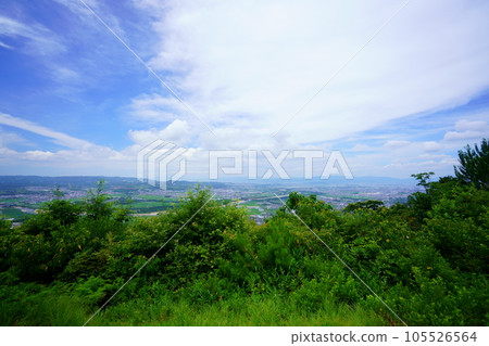 The direction of Kyoto and Hirakata as seen from the Mt. Mantoro observatory 105526564