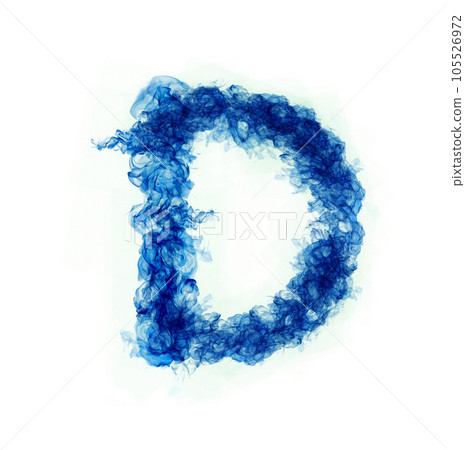 English letters blue Flame 105526972