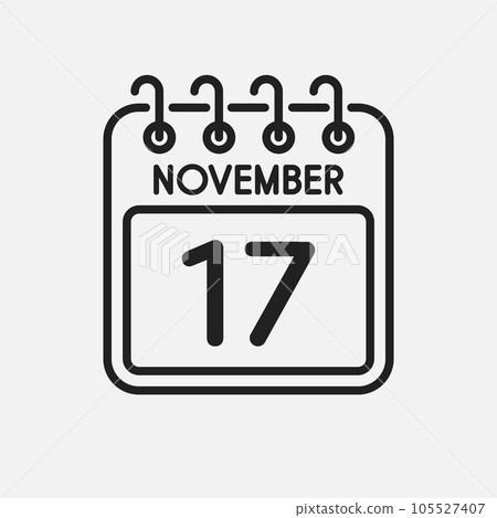 Icon page calendar day - 17 November Icon page calendar day - 17 November 105527407