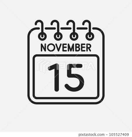 Icon page calendar day - 15 November 105527409