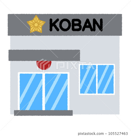 Illustration of a police box 105527463