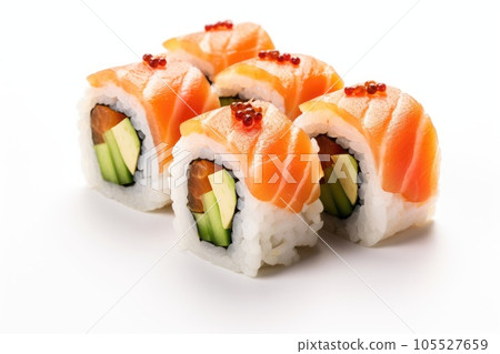 Sushi Set with Sushi, Roll, and Salmon